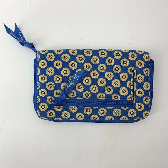 Vera Bradley Zip Around Wallet Rivera Blue 5x8 - Picture 2 of 4